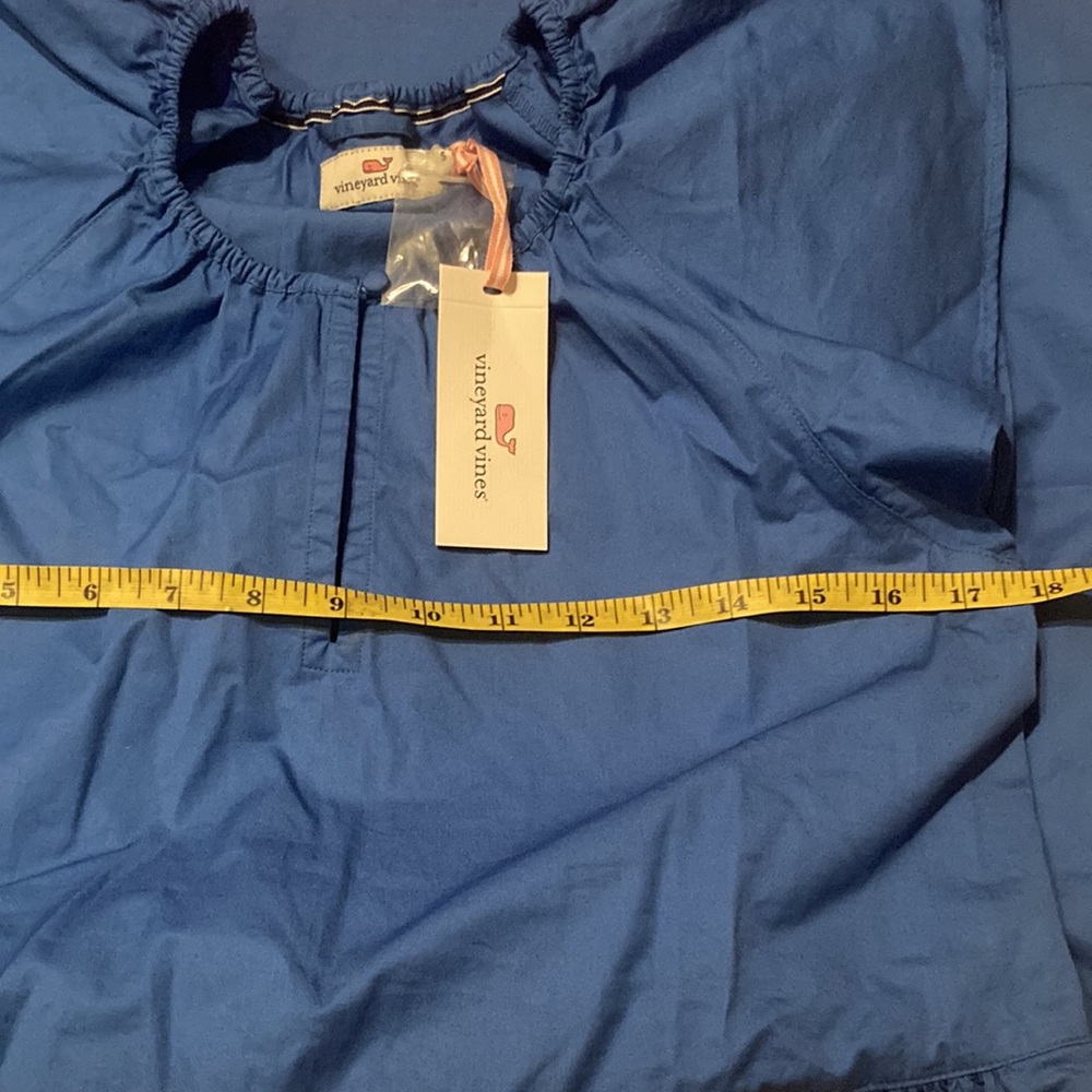 Tide Blue Flutter Sleeve Sundress| 100% Cotton| Vineyard Vines |Sz S - Picture 7 of 10